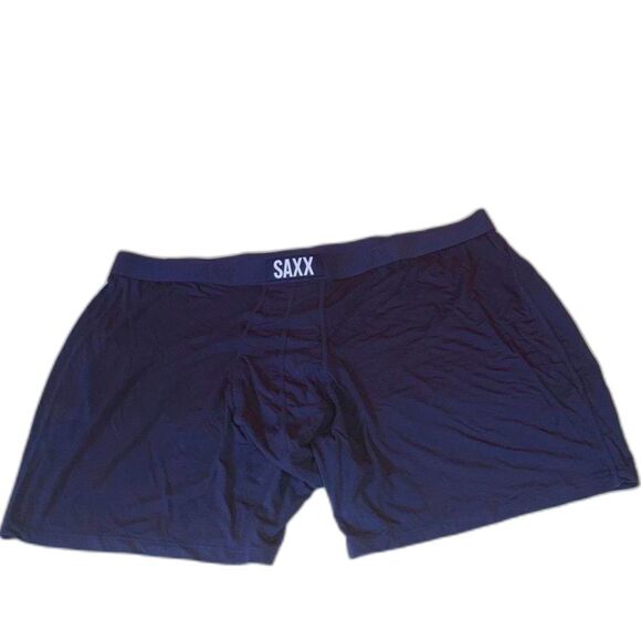 SAXX Ultra Super Soft Stretch Boxer Brief BallPark Pouch Navy Blue L and XXL - Picture 3 of 14